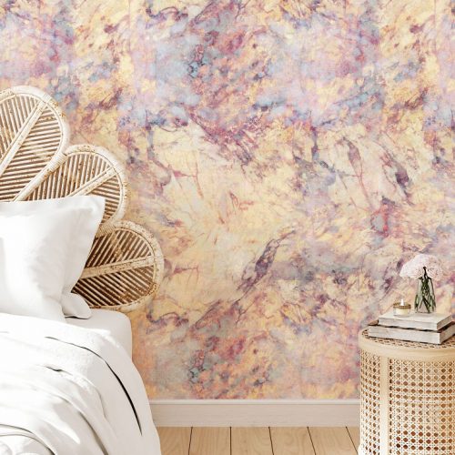 papier peint adhesif marbre rose beige abstraction sur mesure personnalisable tendance tapisserie murale chambre décoration oliprint