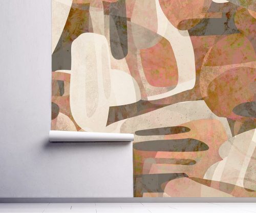 papiers peints contemporain scandinave beige abstract pierres cailloux gallet auto adhesif design pre encolle