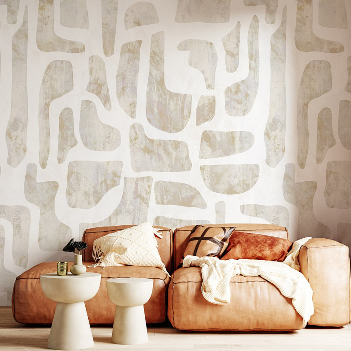 papiers peints contemporain scandinave beige abstract pierres auto adhesif design pre encolle intisse sur mesure traditionelle tendance mode chambre salon cuisine